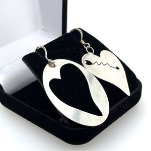 Asymmetrical Heart Earrings